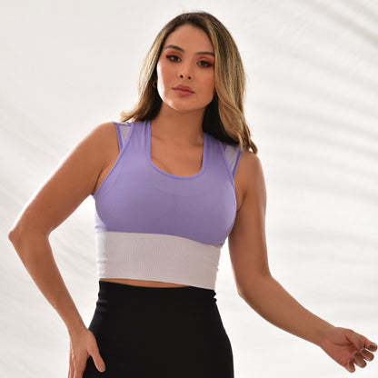 TOP REVERSIBLE DEPORTIVO CON EUCALIPTO